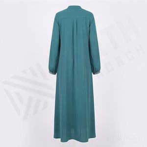 ชุดกิโมโนแบบ OEM ปี 2025 เสื้อคลุมอาบายะ ผ้าโพลีเอสเตอร์เนื้อนุ่ม ยืดหยุ่นสูง หนาขึ้น สำหรับผู้หญิงมุสลิม คอวี แขนยาว เหมาะสำหรับงานปาร์ตี้ รอมฎอน งานแต่งงาน - Product Image 2