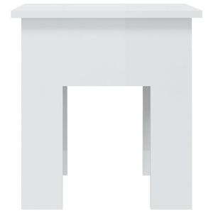 Table basse moderne en bois d'ingénierie blanc laqué, style contemporain - Product Image 5