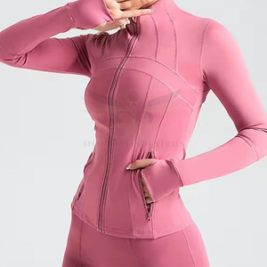 OEM Women Yoga <b>Jacket</b> Long Sleeve Zipper Running Fitness Gym Wear Quick Dry Breathable Stretch Sportswear for <b>Workout</b> <b>Jacket</b> - Product Image 3