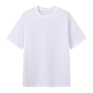 เสื้อยืดคอกลมผ้าฝ้ายแท้ 240 กรัม 20s พิมพ์ลายปักโลโก้ตามสั่ง OEM ทรงไหล่ตกเล็กน้อย - Product Image 1