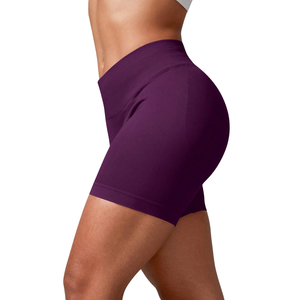 Shorts de Yoga OEM de Fábrica con Efecto Scrunch, Cintura Media, Estampado por Transferencia Térmica, Spandex/Poliéster, Transpirables, de Secado Rápido, Ecológicos - Product Image 2