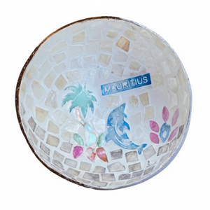 Cuenco de Coco Lacado Estilo Vintage - Incrustaciones de Perla Iridiscente - Artesanía Étnica Vietnamita - Product Image 2