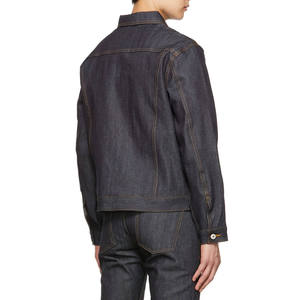 Vestes de travail personnalisées avec broderie et patchs en jean, vestes pour hommes, vente en gros, vêtements de rue unisexes, vestes en jean épais en coton pour hommes - Product Image 4
