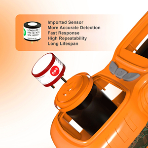เครื่องตรวจจับก๊าซพิษแบบ4 in 1แบบพกพา H2S O2แก๊สหลายตัวเผาไหม้ได้ - Product Image 3