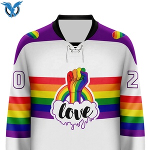 Meilleur tissu pour hommes, qualité supérieure, polyester/coton, maillot de hockey sur glace à manches longues avec logo personnalisé imprimé pour toutes les saisons - Product Image 5