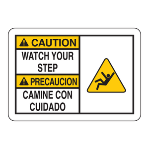 Señal de Advertencia Bilingüe de Plástico Plegable para Interiores y Exteriores: ¡Cuidado con los Pasos! - Product Image 2