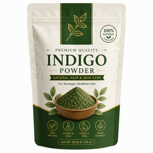 Poudre d'indigo OEM 200g 100% pure et naturelle, poudre colorante pour cheveux sans produits chimiques, poudre de feuilles d'Indigofera Tinctoria pour hommes et femmes - Product Image 1