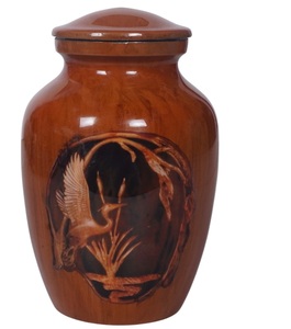 Urna Funeraria Moderna de Metal, Acabado Metálico, Ecológica, Hecha a Mano, para Cenizas Humanas, en Oferta - Product Image 1
