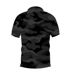 เสื้อโปโลลายพรางสีดำสำหรับผู้ชาย แขนสั้น ลำลอง พิมพ์ลาย เสื้อยืดกอล์ฟ - Product Image 5