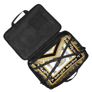 Estuche para Mandil de Maestro Masón, Logia Azul, Negro, Imitación Cuero, Mm Wm Provincial, Maletín para Mandil Masónico de Alta Calidad, Hecho a Medida - Product Image 1
