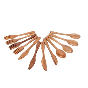 Premium Polished Wooden <b>Cutlery</b> <b>Set</b> High Quality Eco Friendly Fork Spoon Knife <b>Set</b> for Home Table Picnic And <b>Travel</b> Use - Product Image 1