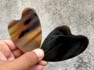 Tabla de Gua Sha de Cuerno Natural, Herramienta de Masaje Tradicional para el Cuidado Facial y Corporal, Raspador Manual para el Cuidado de la Piel - Product Image 3
