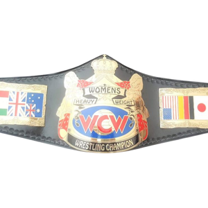Ceinture de champion de lutte féminine WCW personnalisée avec drapeaux internationaux, qualité supérieure - Product Image 6