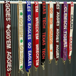 Cordón Personalizado con Cuentas para el Día del Partido, Correas con Nombre de Equipo Personalizadas, Accesorio Hecho a Mano para Fanáticos del Deporte, para Eventos de Fútbol y Universitarios - Product Image 1