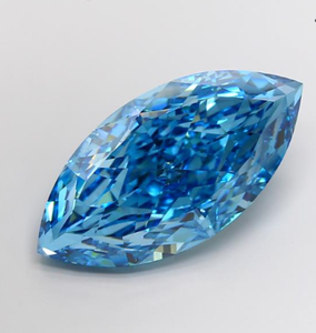Diamante Cultivado en Laboratorio con Certificación IGI, Corte Marquise Modificado de 27.30 CT, Color Azul Intenso, Claridad SI1, CVD ROYAL GEMS para Joyería - Product Image 2