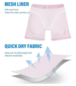 กางเกงขาสั้นลำลองผู้ชายสำหรับฤดูร้อน ทรงหลวม สปอร์ต ผ้าเทอร์รี่ แห้งเร็ว กันยับ ปักลายชายผ่า เอวยางยืดสูง ระบายอากาศได้ดี - Product Image 2