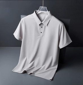 Chemise en coton vert sarcelle pour homme, manches courtes, tricotée, coupe classique, couleur unie, décontractée, sérigraphiée, teinte unie, col rond, séchage rapide, 180 grammes - Product Image 6