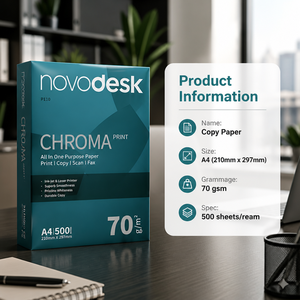 Papier copie blanc Novodesk A4 70g Fabriqué en Thaïlande (TH;24) novo desk CHROMA - Product Image 2