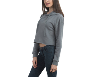 Sudadera corta con capucha para mujer, suéter de forro polar suave, sudadera corta de manga larga con capucha, ropa informal para calle, gimnasio, fitness, ropa de descanso - Product Image 6