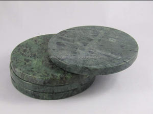 Sous-verres en pierre verte de luxe tampons de finition lisses faits à la main/tapis par Unique Craft India Set pour l'intérieur de la cuisine de mariage/fête - Product Image 4