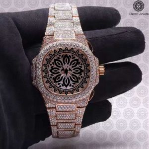 Charm_Jewells Luxury Women's Diamond Encrusted Stainless Steel Analog Quartz <b>Watch</b> With Sapphire Crystal Round Dial 40mm - Product Image 1