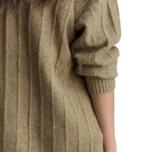 Cardigan décontracté pour femme, col en V, tricot côtelé, boutonné, manches longues, respirant, chaud, doux, confortable, luxueux, automne-hiver - Product Image 5