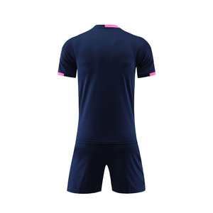 Conjunto de Camiseta de Fútbol Sublimada con Degradado Rosa Marino para Hombre, Manga Corta, Absorbe la Humedad, Ajuste Atlético, Uniforme de Fútbol - Product Image 3