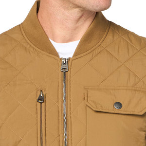 Chaqueta Bomber de Invierno Personalizada al por Mayor con Cuello de Piel para Hombre, Chaqueta de Motociclista de Piel de Oveja con Cierre y Relleno de Algodón - Product Image 4