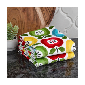 Serviettes de cuisine en coton imprimées multicolores motif poivron mélangé 40x60cm 180GSM 200TC, torchons de thé, certifiées BSCI, faible MOQ, OEM ODM, en gros d'Inde - Product Image 6