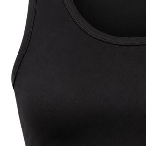 Women's <b>Black</b> Athletic <b>Tank</b> <b>Top</b> with JJ Logo Embroidery Sleeveless Crew Neck Training Workout Shirt for Women Fitness Wear - Product Image 4