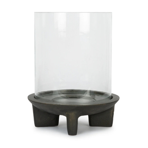 Ensemble de 2 lampes à bougies en aluminium faites à la main avec des pots en verre, centre de table pour mariage et Noël, porte-bougie moderne, lanterne de style vintage - Product Image 2