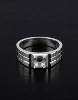 Runder Stein-Kathedralenring mit Vier-Krallen-Fassung, Verstellbarer 5mm Breiter Ring, Maßgefertigte DIY-Schmuckherstellung Zubehör