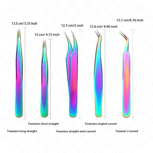 Kit de Herramientas para Extensión de Pestañas de 4 Piezas, Pinzas de Acero Inoxidable y Tijeras para Cejas con Estuche de Almacenamiento de Color Personalizado - Product Image 4
