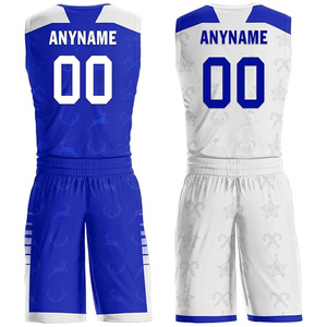 Uniformes de Baloncesto Personalizados Blancos y Azules Sublimados, Ropa Deportiva Transpirable, Pantalones Cortos de Malla, Unisex, Corte Atlético para Adultos - Product Image 5