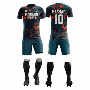 New Designs Adult Soccer Uniform Sets 100%Polyester Breathable UV Protection Quick Dry Moisture-Wicking Short Sleeve Fabric - Product Image 1