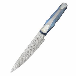 Damasteel Chef Knife Set Titanium Mother-of-Pearl Handle Handmade Kitchen Knives - Product Image 4