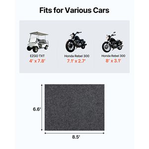 Tappetino per Garage Resistente 2x2,6m in PVC e Gomma Impermeabile, Antiscivolo, per Proteggere il Pavimento del Garage - Product Image 2