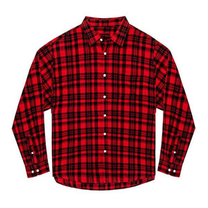 Camisa de Franela a Cuadros para Hombre, 100% Algodón, Precio Económico, Casual, Manga Larga, Logotipo Personalizado, Estilo Clásico Urbano - Product Image 1
