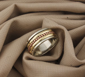 เครื่องประดับทำมือสำหรับผู้หญิง คลาสสิก ทำจากเงินแท้ ทองแดง ทองเหลือง ผสมโลหะสองสี ขายส่ง - Product Image 5