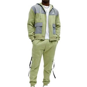 Ensemble de sweats à capuche zippés pour hommes en molleton de coton et pantalon de jogging – Tenue de sport décontractée – Fabricant OEM/ODM personnalisé en gros - Product Image 6
