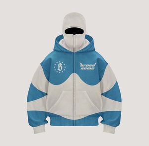 Ensemble de survêtement et masque de ski pour homme, design personnalisé, impression sérigraphique, pantalon de jogging évasé et sweat-shirt à capuche - Product Image 4