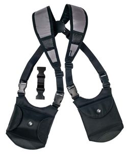 Sac à bandoulière tactique FAZMAX en cuir véritable noir, unisexe, avec doublure en cuir véritable, fermeture éclair, sangle détachable - Product Image 3