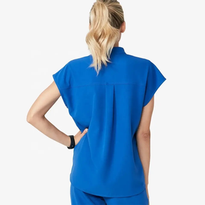 Conjunto de Uniformes Médicos de Alta Calidad para Mujer, Corte Ajustado, Pantalones Jogger Elásticos, Manga Corta, Cuello en V, para Spa, Dentista, Hospital - Product Image 6