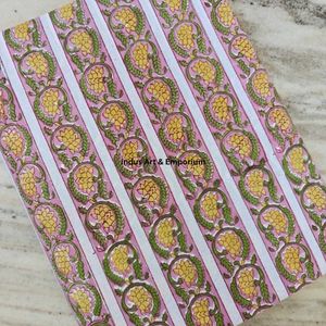 Block Print Cotton Cambric 60X60 Running Fabric Traditional Jaipuri Print Cotton Fabric - Product Image 5