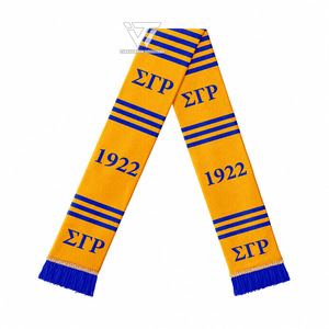 Bufanda de Graduación Tejida en Acrílico Personalizada al por Mayor para Mujer, con el Logo de la Hermandad Sigma Gamma Rho 1922, Estola, Banda y Accesorios Griegos - Product Image 1