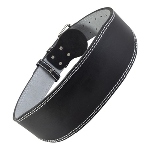Genuine Leather Gym Training <b>Belt</b> with Steel Buckle Durable Weightlifting Waist Support for Professional Bodybuilding - Product Image 2