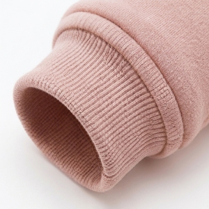 Conjunto de chándal unisex al por mayor para bebé con capucha de orejas de oso, de elastano/algodón, con cremallera oculta, lindo conjunto de sudadera con capucha de forro polar y pantalones jogger para bebé. - Product Image 4