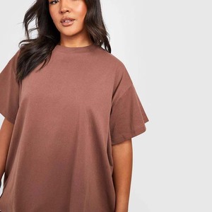 Camiseta Holgada de Cuello Redondo para Mujer con Estampado de Logotipo, Manga Corta Informal, 100% Algodón Jersey, Transpirable, para Todas las Temporadas - Product Image 6
