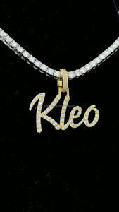 Colgante con nombre personalizado, collar con colgante chapado en oro y rosa, colgante con nombre de moissanita para hombre, joyería de hip hop - Product Image 3