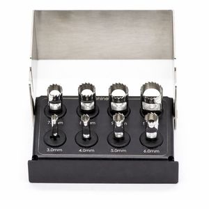 Ensemble de 8 trepans avec support Argent - Product Image 1